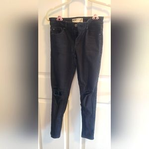Black cut out jeans